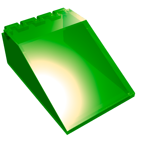 Lego Windscreen 6 x 4 x 2 Canopy / Trans-Green