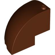 Lego Brick Round Corner 5 x 5 x 3 1/3 Quarter Dome Top [Plain] / Reddish Brown