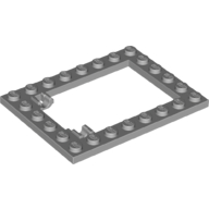 Lego Plate Special 6 x 8 Trap Door Frame Horizontal [Long Pin Holders] / Light Bluish Gray