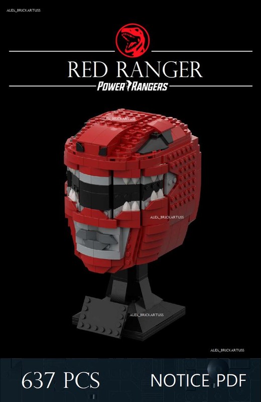 Lego Helmet Red Ranger