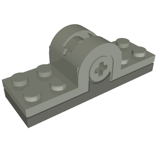 Lego Pole Reverser / Polarity Switch with Center Part [Complete Assembly] / Light Gray
