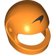 Lego Helmet, Standard with Black Swoosh print / Orange