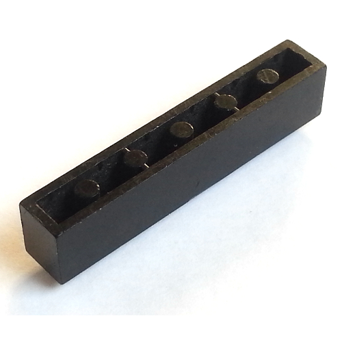 Lego Brick 1 x 6 with Bottom Tubes and 2 Lowered Cross Supports / Black