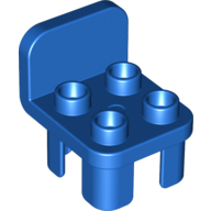 Lego Duplo Chair with 4 Studs and Rounded Back / Blue