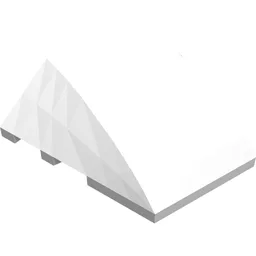Brick Wedged, Curved 4 x 3 No Studs [Plain] / White