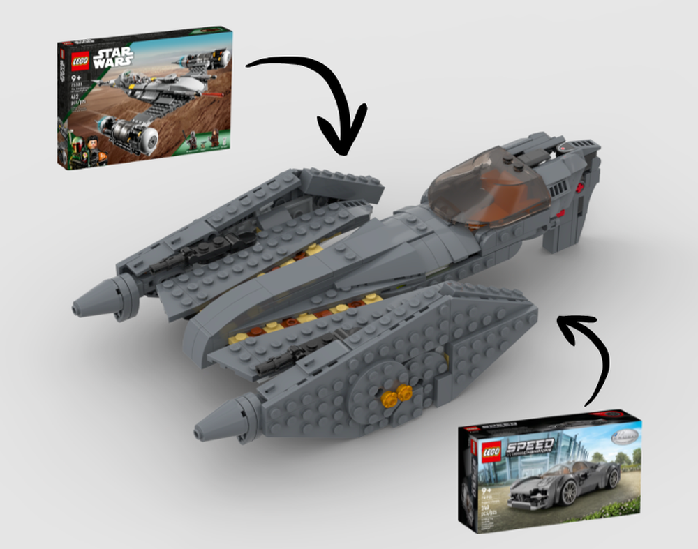 Lego General Grievous's Starfighter Alternate Build Using Sets 75325 and 76915