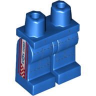 Lego Hips and Blue Legs with Racing Driver Suit 'Croil Oil' / Blue