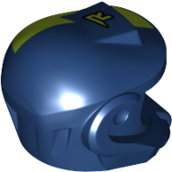 Lego Helmet Elaborate with Lime 'R' and Stripe print / Dark Blue