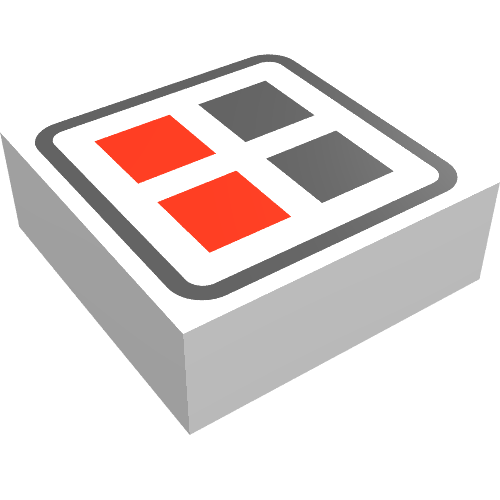 Lego Tile 1 x 1 with Red and Black Buttons Print