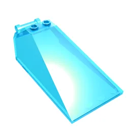 Windscreen 8 x 4 x 2 with Handle and 2 Studs [Solid Studs] [Plain] / Trans-Light Blue