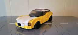White-Yellow Hatchback