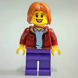 Dark Red Torso, Dark Purple Legs, Dark Orange Hair