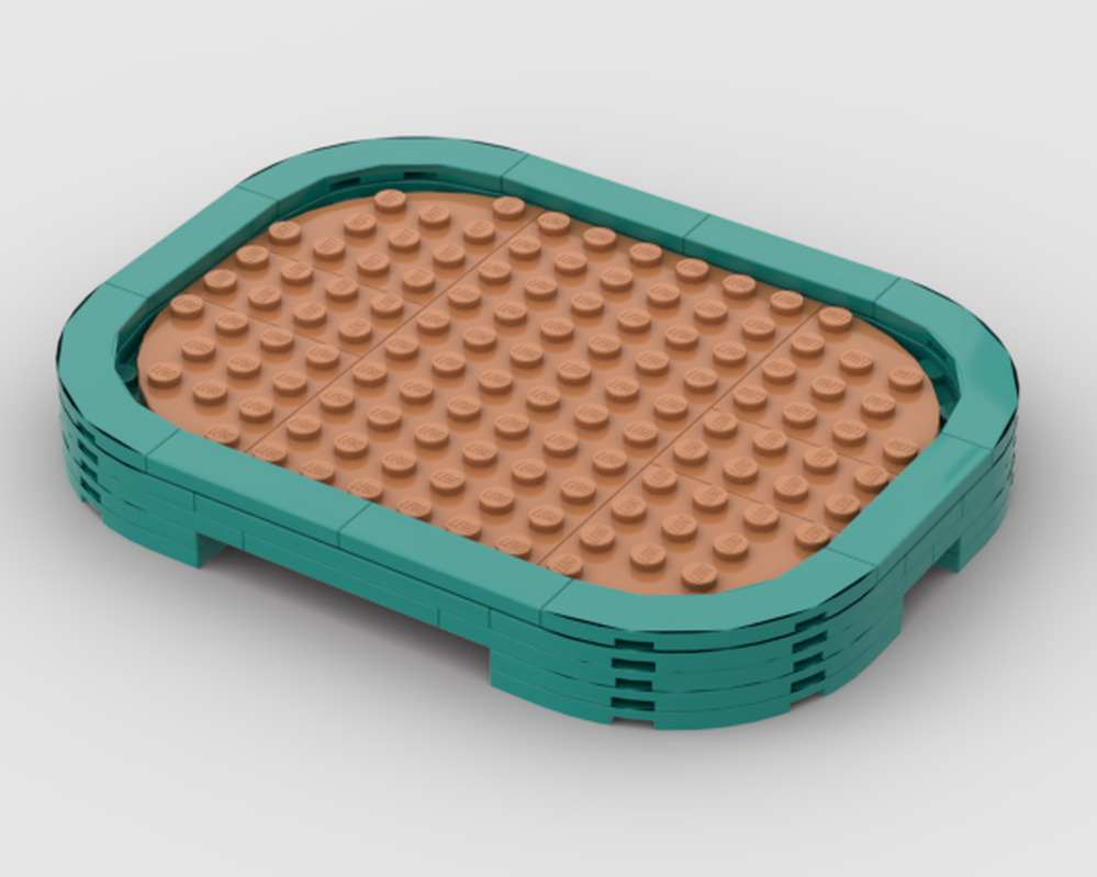 Lego Bright bluish green bonsai pot