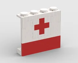 Upscaled red-cross panel
