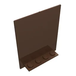 Door 2 x 5 x 5 Swivel, Flat Base / Brown