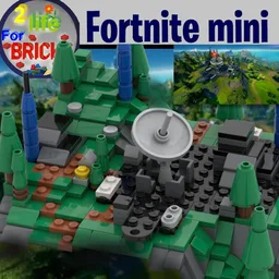Fortnite Battle royale mini Io base defiant dish (rick) 1:625 scale