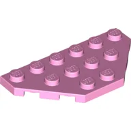Wedge Plate 3 x 6 Cut Corners / Bright Pink