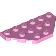 Lego Wedge Plate 3 x 6 Cut Corners / Bright Pink