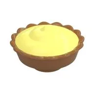 Food Pie with Light Yellow Cream Filling Pattern / Medium Nougat