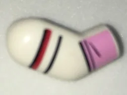 Arm, Right with Black and White Shoulder Stripes and Bright Pink Glove Cuff Pattern