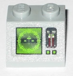 Slope 45 2 x 2 with Horizon Screen, Gauge and Buttons Pattern (Sticker) - Sets 7298 / 7477