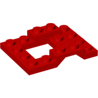 Lego Vehicle Base 4 x 5 with Wheel Arches, 2 x 2 Opening / Red