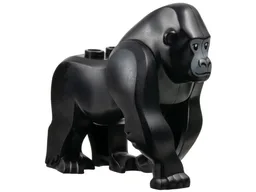 Gorilla with 2 Studs on Back with Dark Bluish Gray Face Pattern