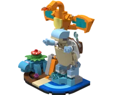 Mini Venusaur, Charizard, and Blastoise Display V1