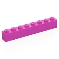 Brick 1 x 8 / Dark Pink