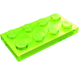 Plate 2 x 4 / Trans-Bright Green