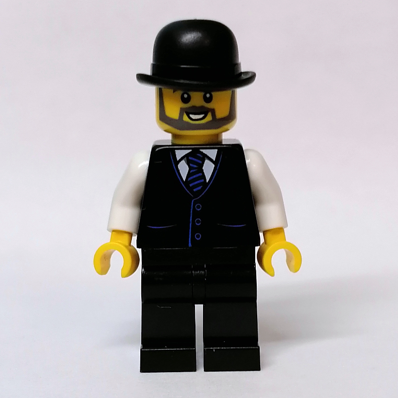 Lego Black Suit, White Shirt, Black Hat