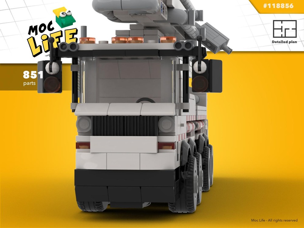 Lego Mack Schwing pump concrete 8 wheels