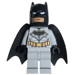 Batman, Light Bluish Gray Suit, Black Cape and Cowl, Black Head