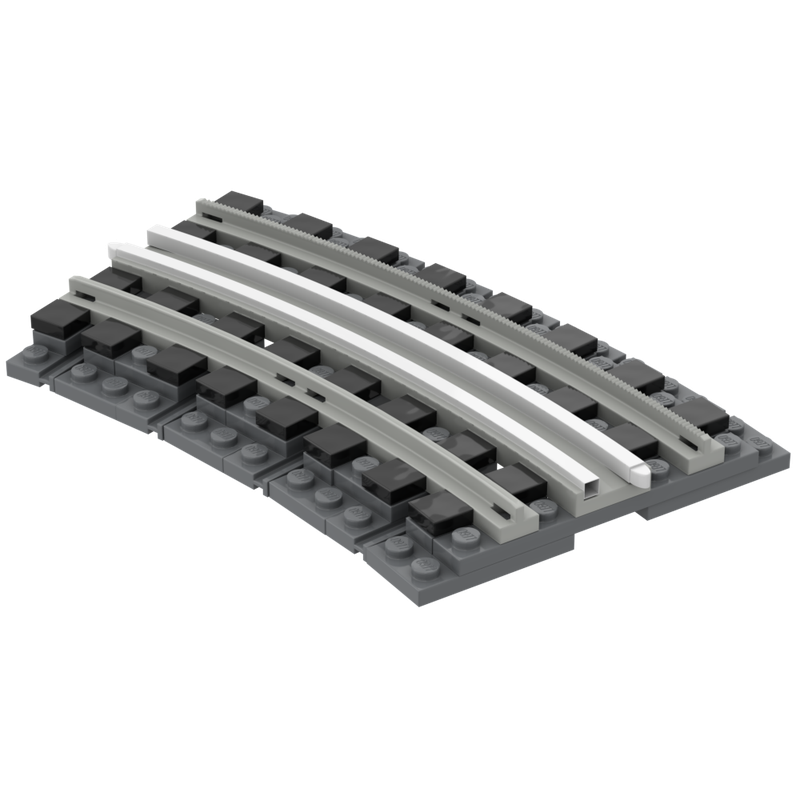 Lego Ballasted R40 Curve Track 12V [L-Gauge compatible]