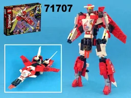 Transformer VF-1 Valkyrie from LEGO Ninjago 71707: Kai's Mech Jet