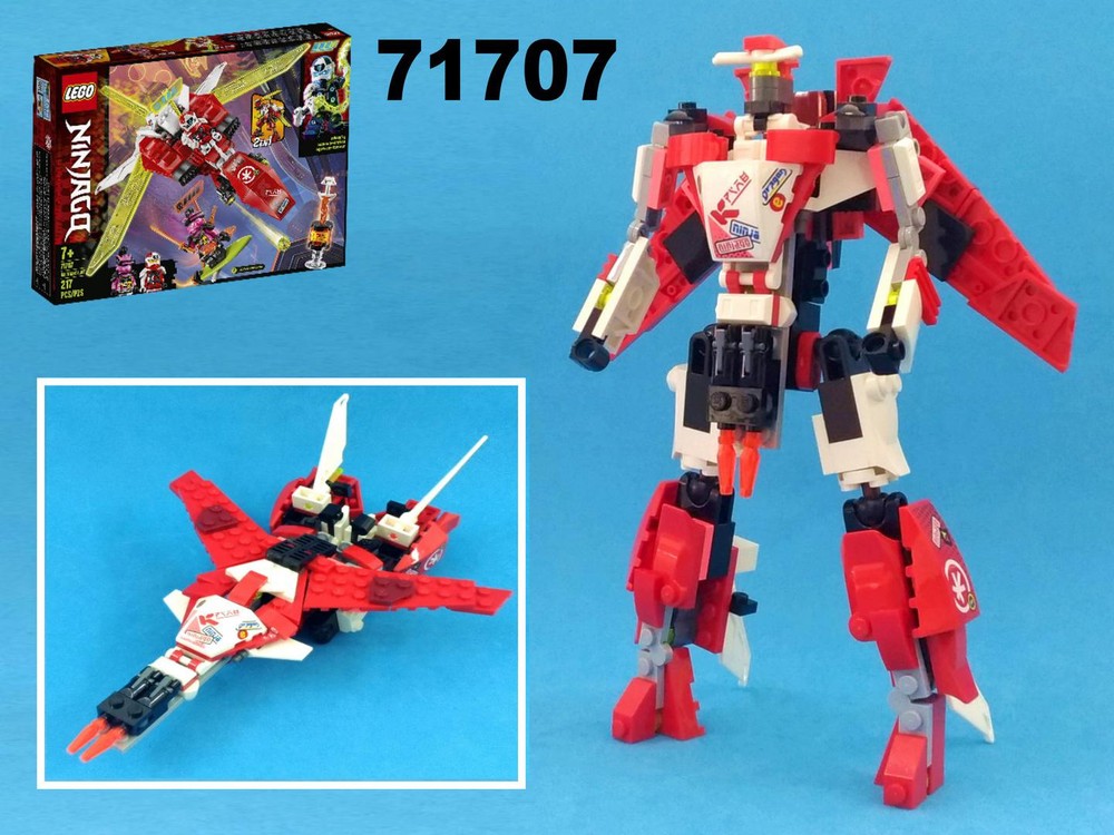 Lego Transformer VF-1 Valkyrie from LEGO Ninjago 71707: Kai's Mech Jet