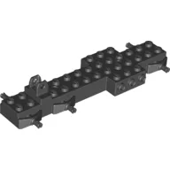 Vehicle Base 4 x 14 x 1 with Towball Hitch, 3 Studs on Each Side (Semi Tractor) / Black
