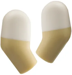 Arm, (Matching Left and Right) Pair with Molded White Short Sleeves Pattern / Tan