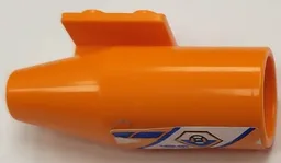 Engine, Smooth Large, 2 x 2 Thin Top Plate with Blue '4210', Diagonal Stripes and Coastguard Logo Pattern Model Right Side (Sticker) - Set 4210