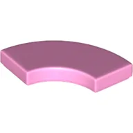 Tile 2 x 2 Curved, Macaroni / Bright Pink