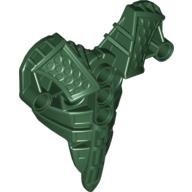 Lego Large Figure Torso Cover, Armour, Toa Inika (Type 2) [Plain] / Dark Green