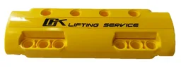 Technic, Panel Curved 11 x 3 with 10 Pin Holes through Panel Surface with Black 'OK LIFTING SERVICE' Pattern (Sticker) - Set 42108