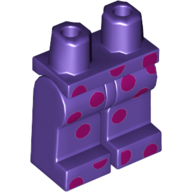 Lego Hips and Dark Purple Legs with Magenta Spots Print / Dark Purple