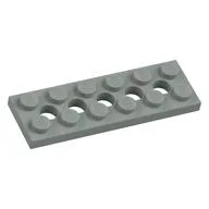 Technic Plate 2 x 6 [5 Holes] / Light Gray
