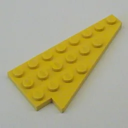 Wedge Plate 8 x 4 Wing Right without Stud Notch / Yellow