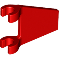 Lego Flag 2 x 2 Trapezoid with Flat Area between Clips / Red