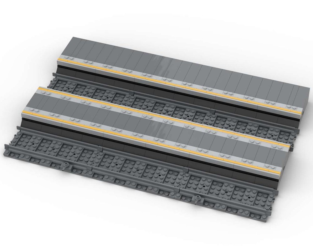 Lego Brick Cross two track plattform extension