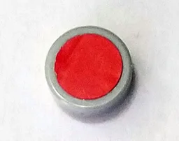 Tile, Round 1 x 1 with Red Circle Pattern (Sticker) - Set 76023