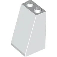 Brick Sloped 75° 2 x 2 x 3 [Solid Studs] / White