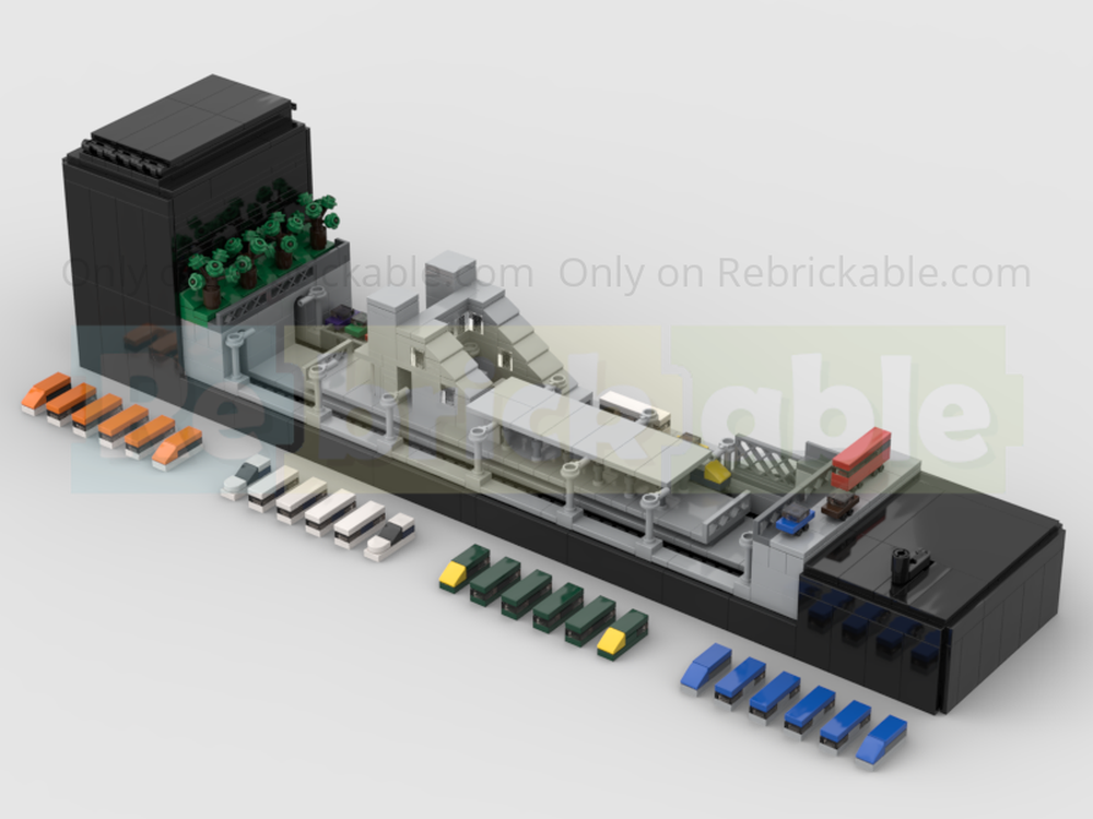 Lego Motorised Miniature High Speed Model Railway With Moving Trains & Station